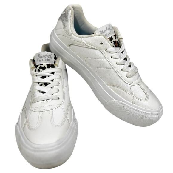 Blowfish Malibu Smash Sneaker Platform Outsole White Faux Leather White Size 7 - Picture 9 of 12
